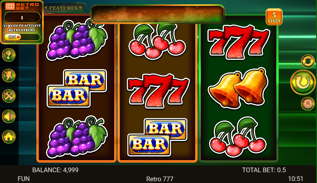 Retro 777 Slot Game